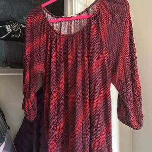 Michael Kors Red/Blue Top - 1X